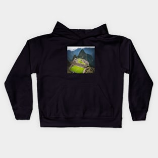 Futbol field on Machu Picchu Kids Hoodie